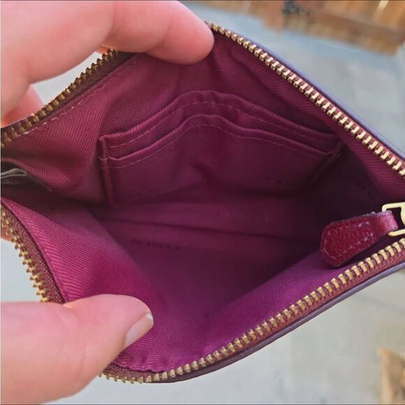 Coach Signature Canvas w/ Rexy and Carriage Motif Small Zip Wristlet. #88771 - Picture 7 of 7